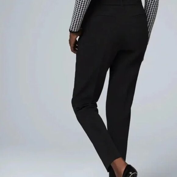 NWT WHBM High Waist Tapered Ankle Black Pants - Size 4 P - Picture 2 of 10